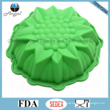 Urlaub Mittelgröße 3D Blume Silikon Muffin Backblech Sc55 (9 &quot;)